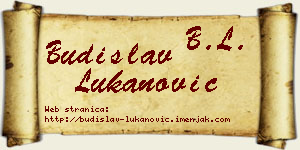 Budislav Lukanović vizit kartica